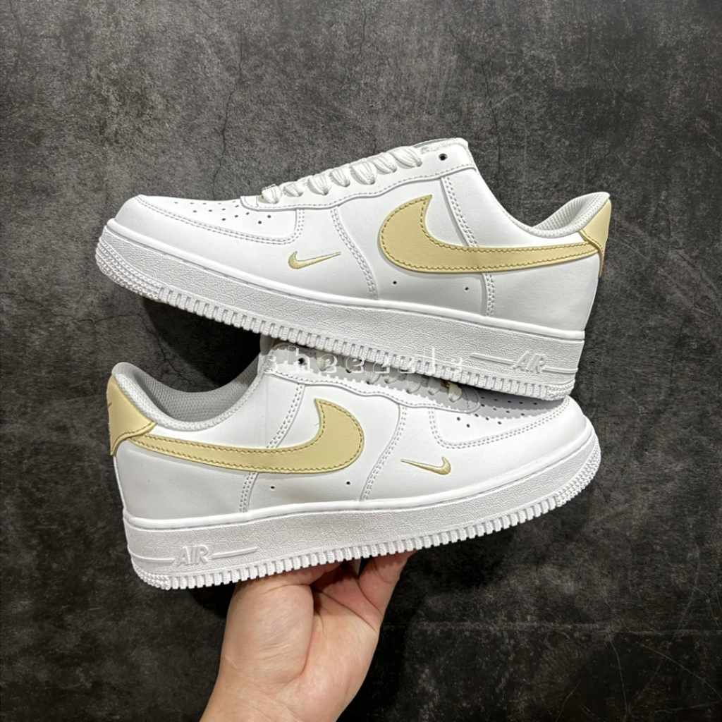 READY STOCK SIZE 36.5 - Nike Air Force 1 Low '07 Essential White Rattan (Beige) BNIB ORIGINAL MATERI