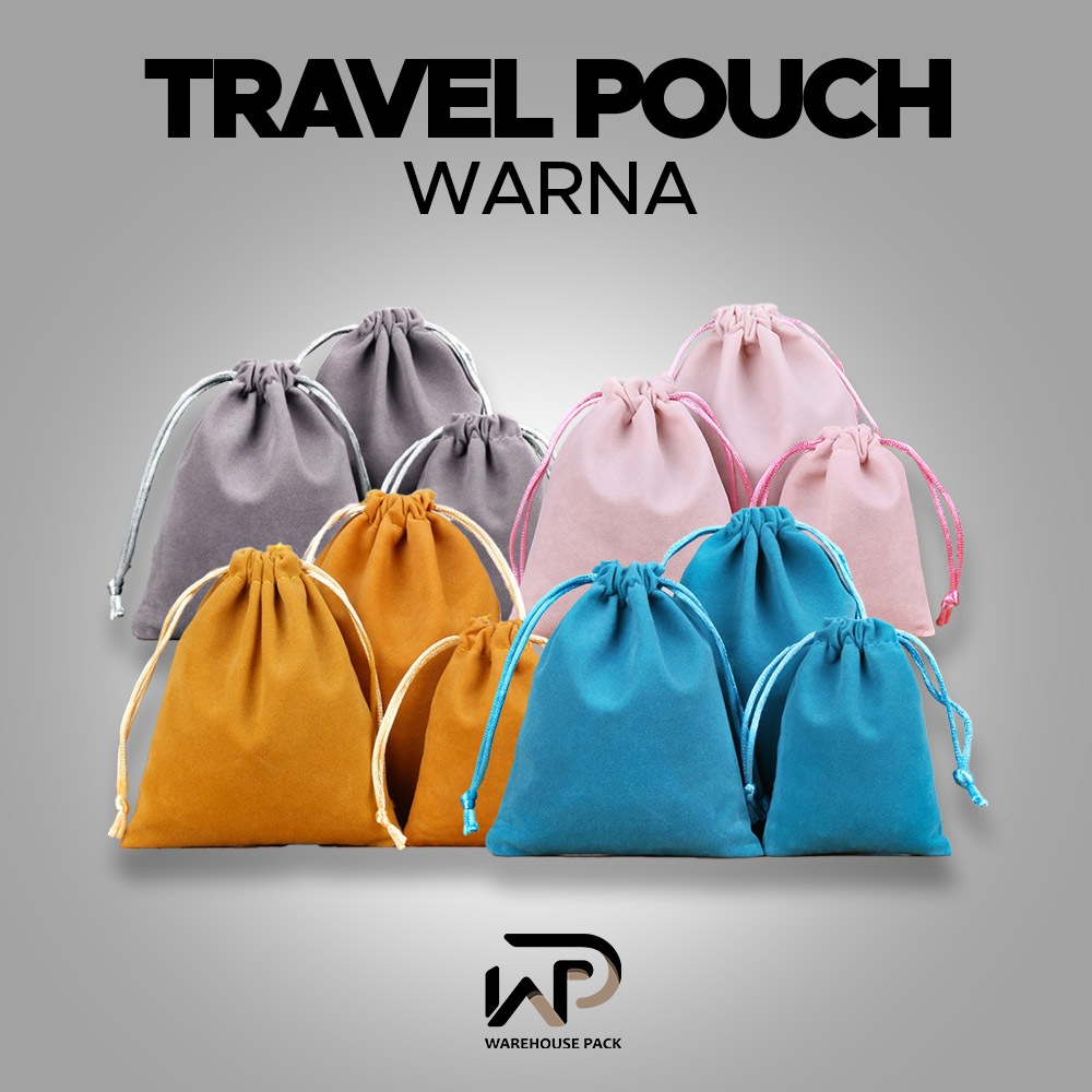

Pouch Serut Serbaguna Bludru | Tas Serut Double Suede Bludru Halus | Kantong Souvenir Hampers Drawstring Pouch