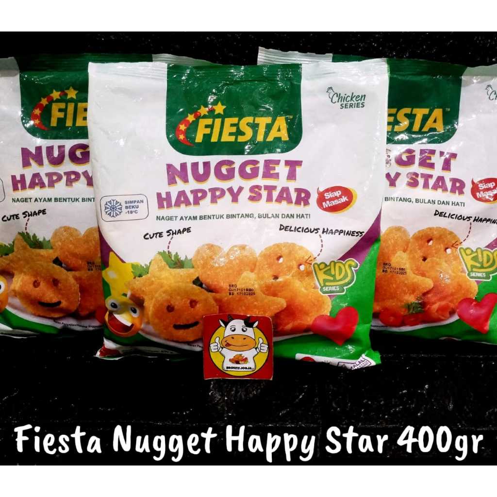 

FIESTA CHICKEN NUGGET HAPPY STAR 400GR - FROZEN FOOD - BRONTZ JOGJA