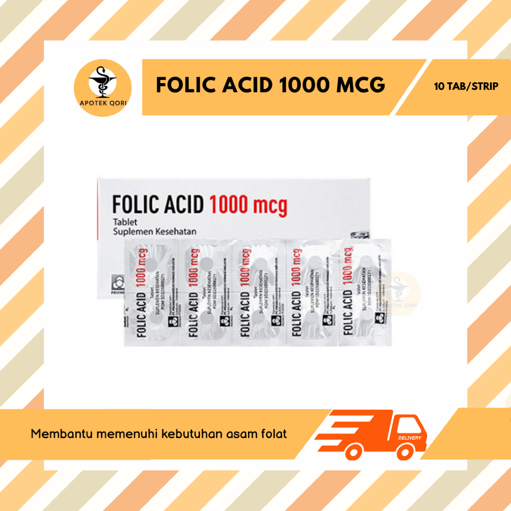 FOLIC ACID 1000 MCG/ASAM FOLAT 1 MG/SUPLEMEN IBU HAMIL