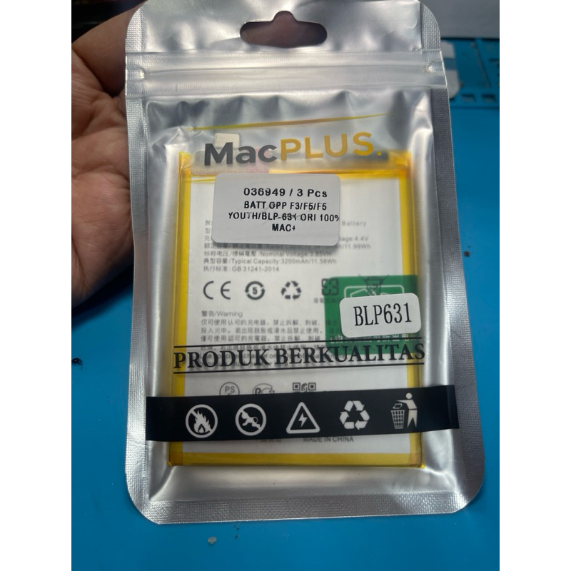 Baterai Oppo F3/F5/F5 Youth Original Macplus