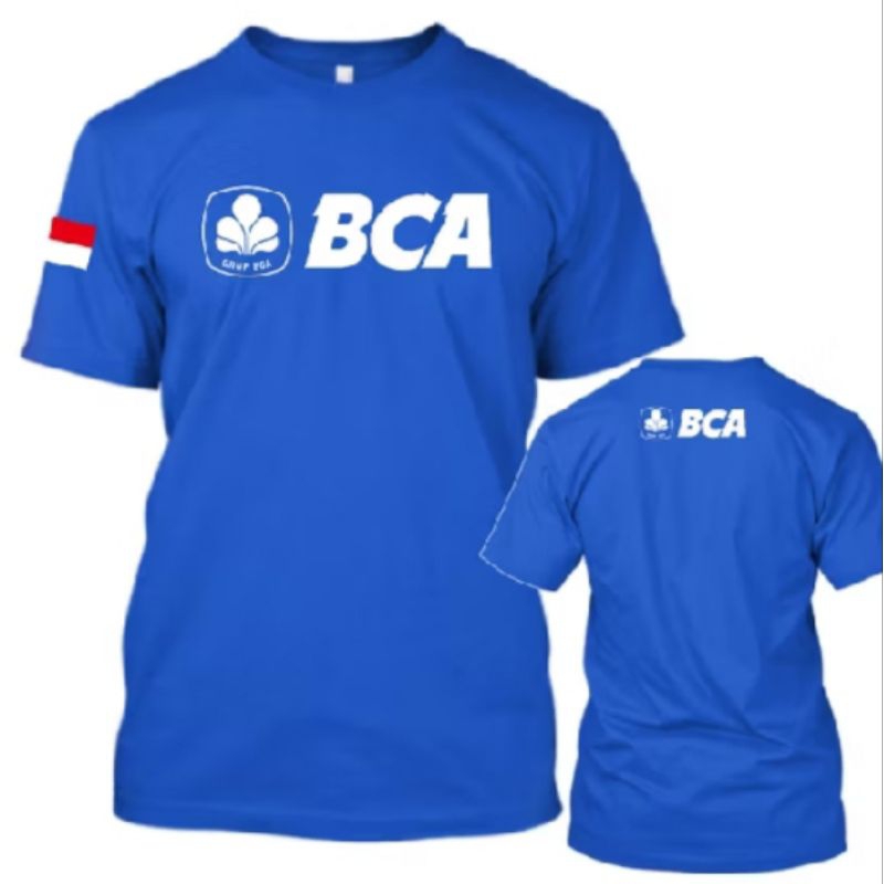 custom kaos kata-kata seragam kerja BCA Bank BCA bisa untuk pria dan wanita