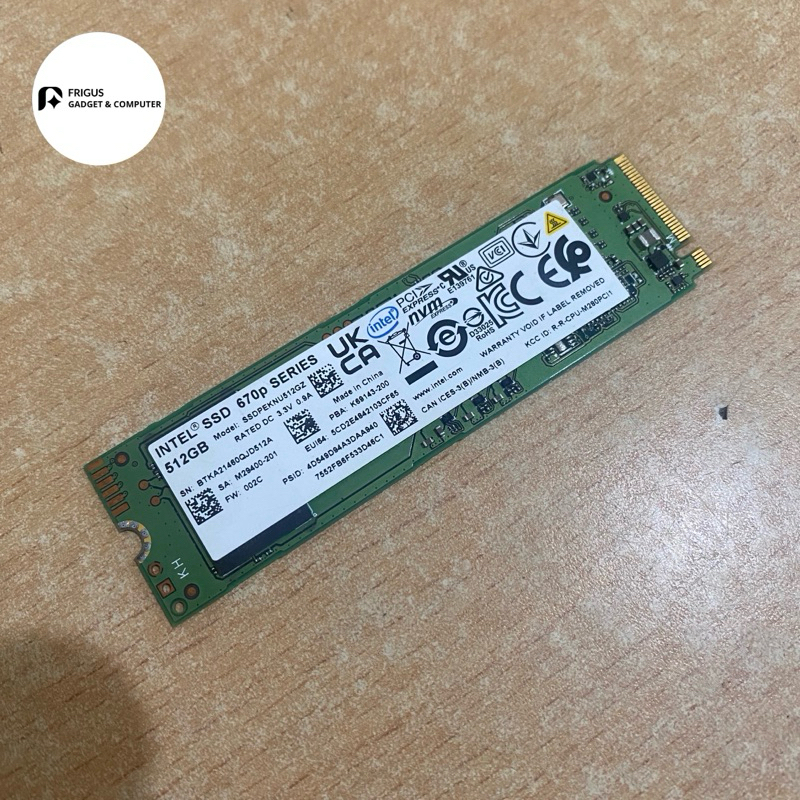 SSD Intel 670p M.2 2280 512GB NVMe 3.0 x4 Copotan Asus Original