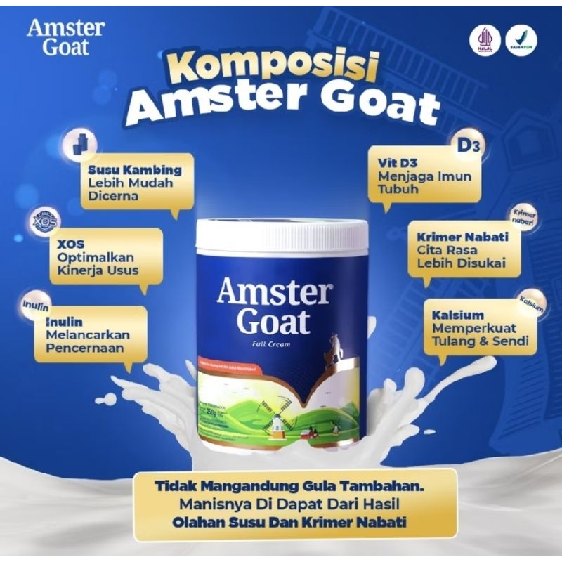 

amster goat susu kambing isi 10 sachet original