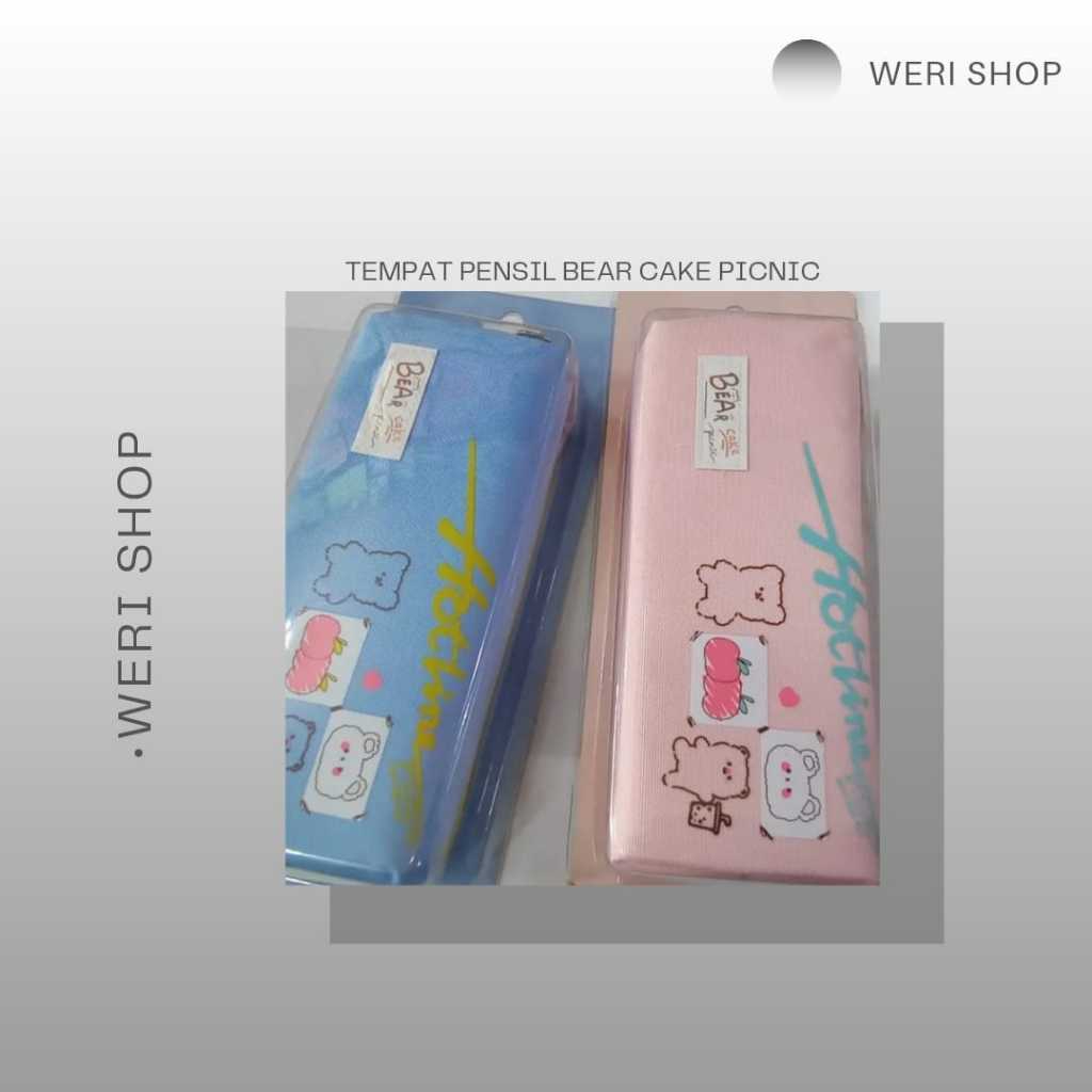 

TEMPAT PENSIL BEAR CAKE PICNIC WARNA RANDOM (PER PCS)