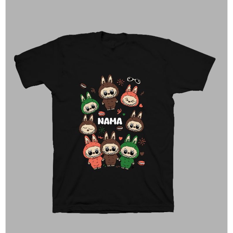Kaos Anak Labubu + custom nama sablon reflektif