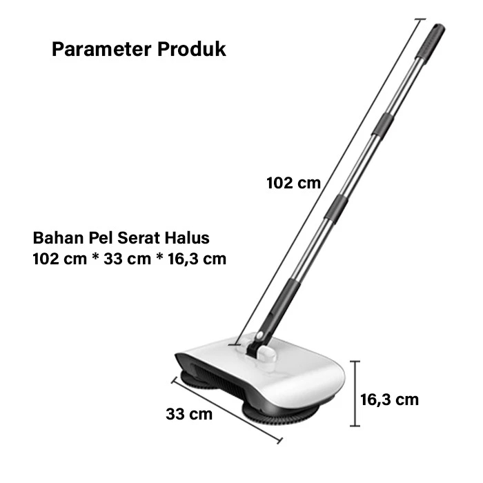 Inspiro - Sapu Lantai Otomatis 1085 - Ultra Broom Sapu Dorong Pembersih Lantai