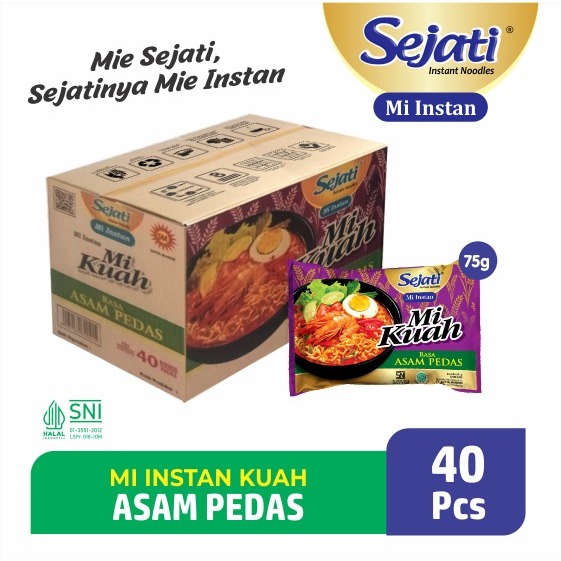 

1 Dus Isi 40 Pcs - SEJATI PREMIUM MIE KUAH RASA ASAM PEDAS