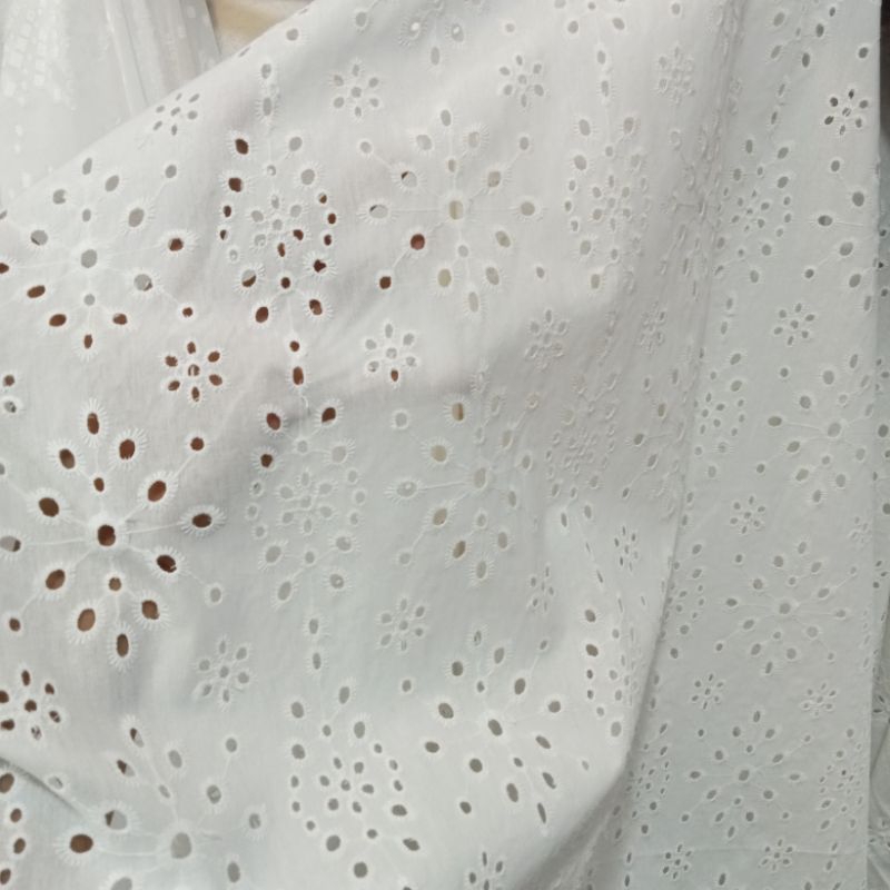 kain bahan katun bordir antik import harga meteran