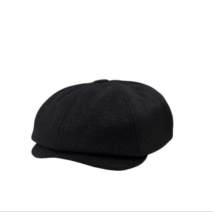 Topi Newsboycap wool hitam Peaky Blinders Premier