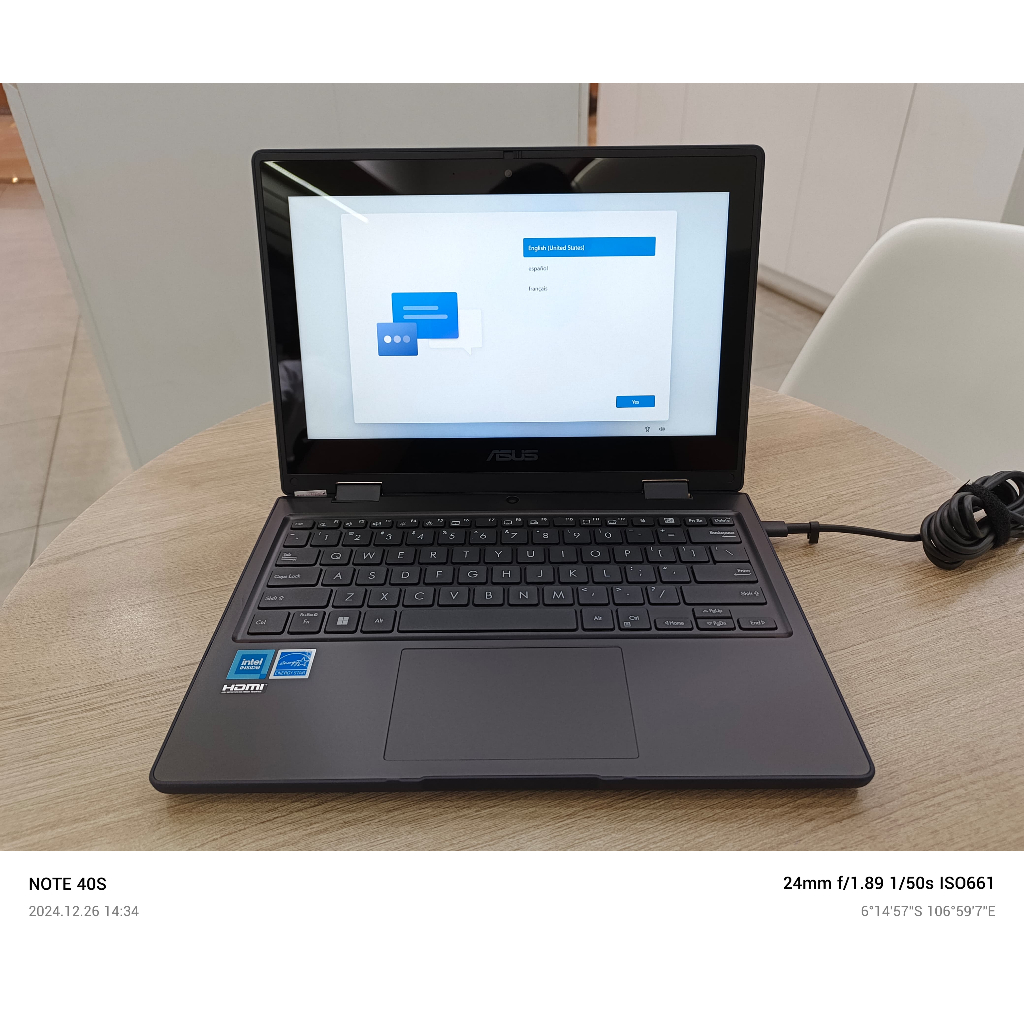 Laptop 2in1 Flip Asus BR1102FGA Intel N100 4GB 512GB SSD 11.6inch Touchscren Win11 Home