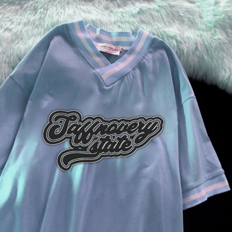 SWEATER V NECK LENGAN PENDEK OVERSIZE S-6XL JUMBO FLEECE UNISEX JUMBO BIG SIZE