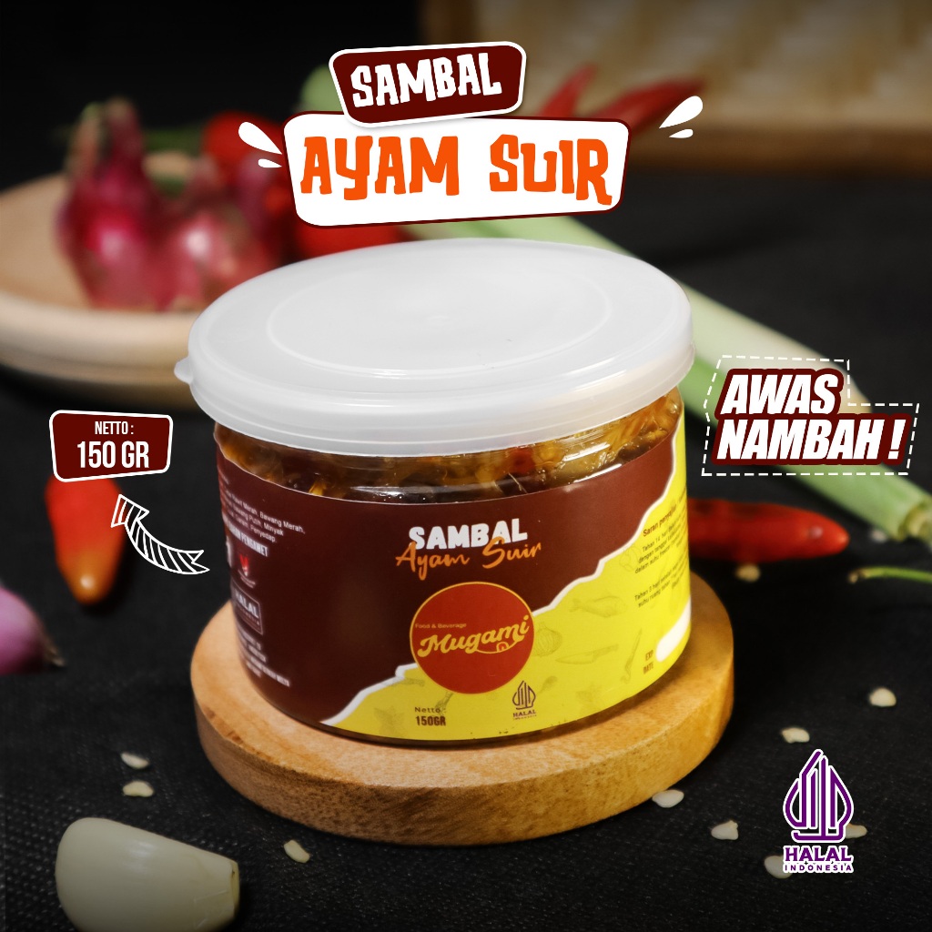 

Sambal Ayam Suir Netto 150gr by Mugami Lazis Lada Yummy