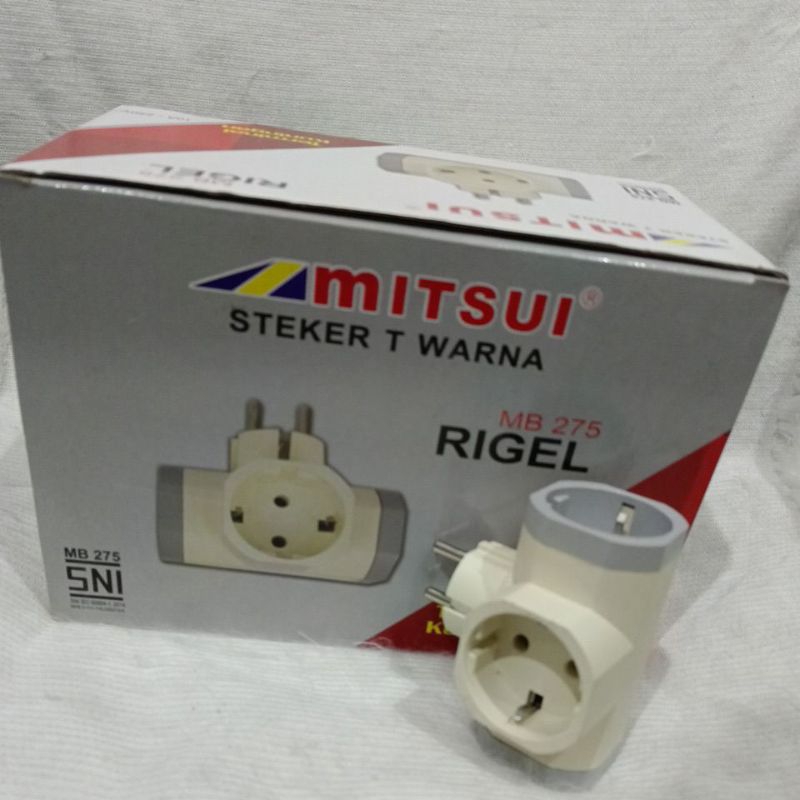 steker cabang cok cabang colokan listrik tarde t arde cabang 3 listrik mitsui 1kotak 12buah