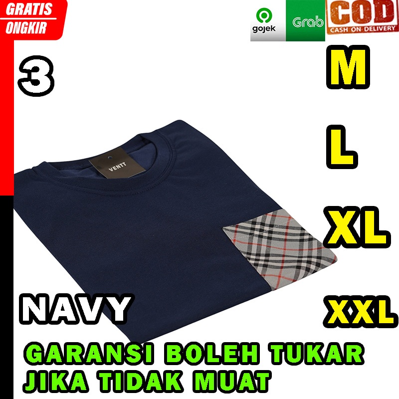 kaos kantong kotak polos baju atasan pria cowok laki laki  oversize regular reguler standar kasual f