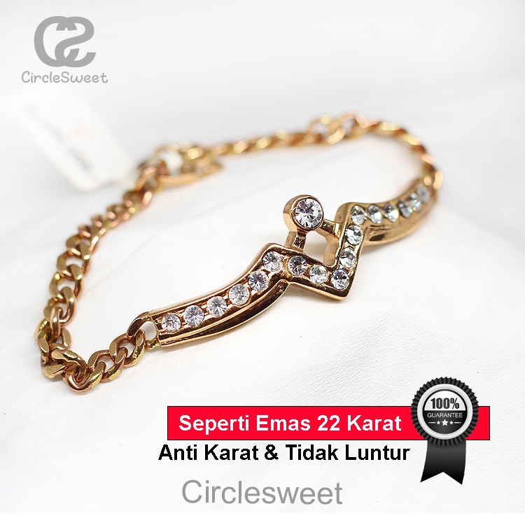 Gelang Tangan Wanita SGT0414 - Anti Karat & Tidak Luntur | Kualitas Swasa Premium  Eka Swasa Jewelry