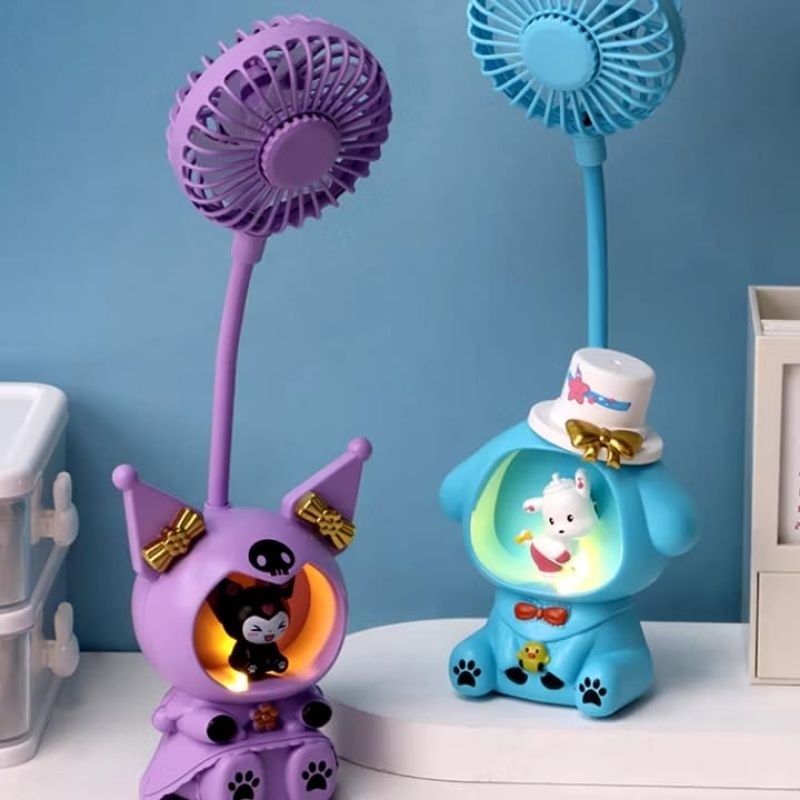 

Kipas Angin Motif Karakter Lucu / 3 IN 1 Rautan Pensil Lampu Lipat Cute / Lampu Meja LED Serutan Sharpener Karakter