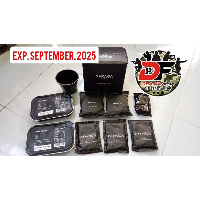 

PROMO MURAH...!!! FRESH SATU DUS NARAGA PLUS. EXP. MEI & SEPTEMBER 2025 RANSUM NASI TNI. RANSUM NARAGA L PLUS. 1 PAKET RANSUM NASI NARAGA PROMILCH BISKUIT PROFORTIS
