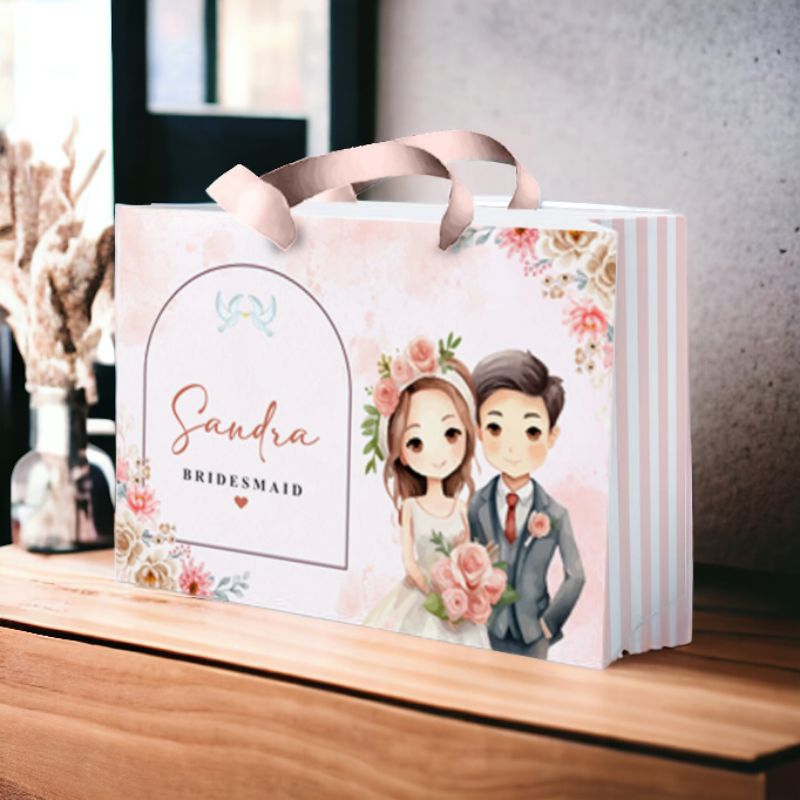

Paperbag Bridesmaid Cetak 2sisi Bahan BC 150gsm