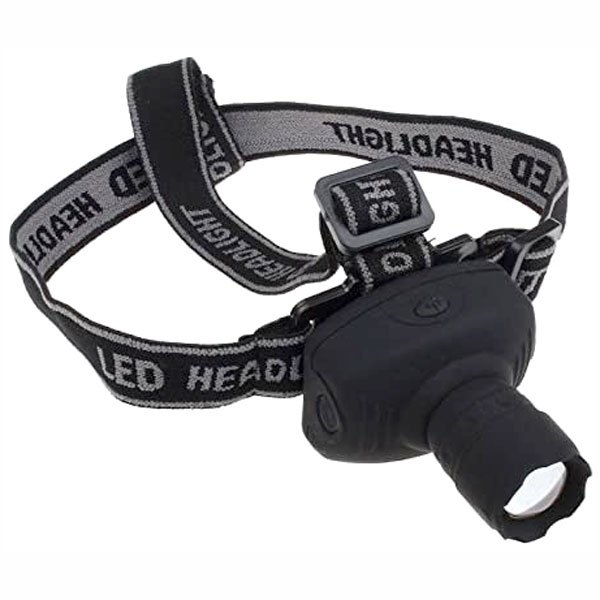 Senter Kepala/ Headlamp Murah Waterproof  Zoom 3W Menggunakan 3 Baterai AAA (Tidak Termasuk)