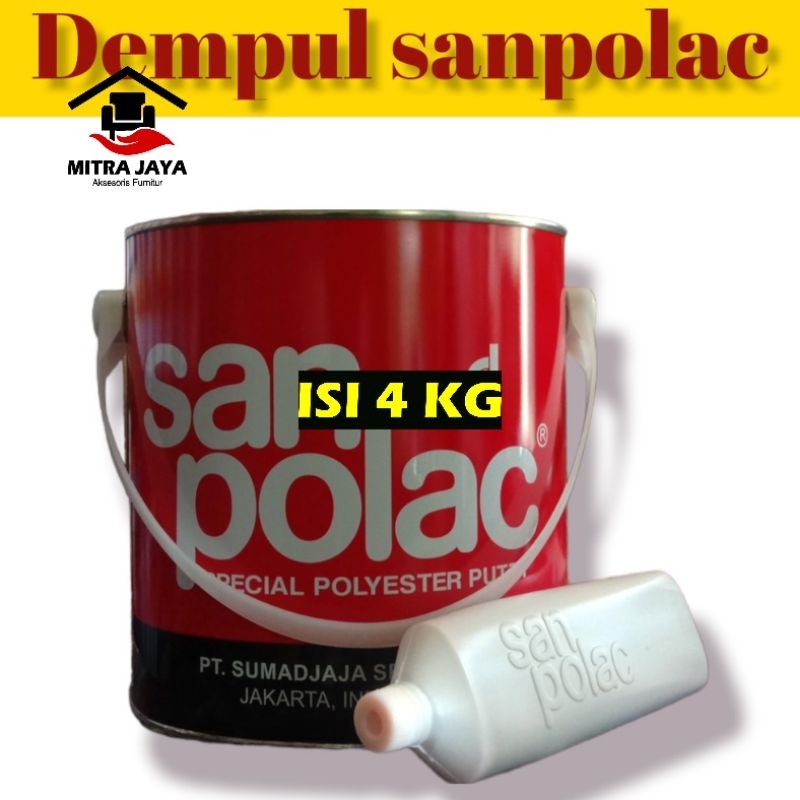 Dempul Sanpolac 4Kg Dempul Mobil San polac 4 KG Sanpolac 4kg Dempul Mobil Motor Sanpolac 4 Kg