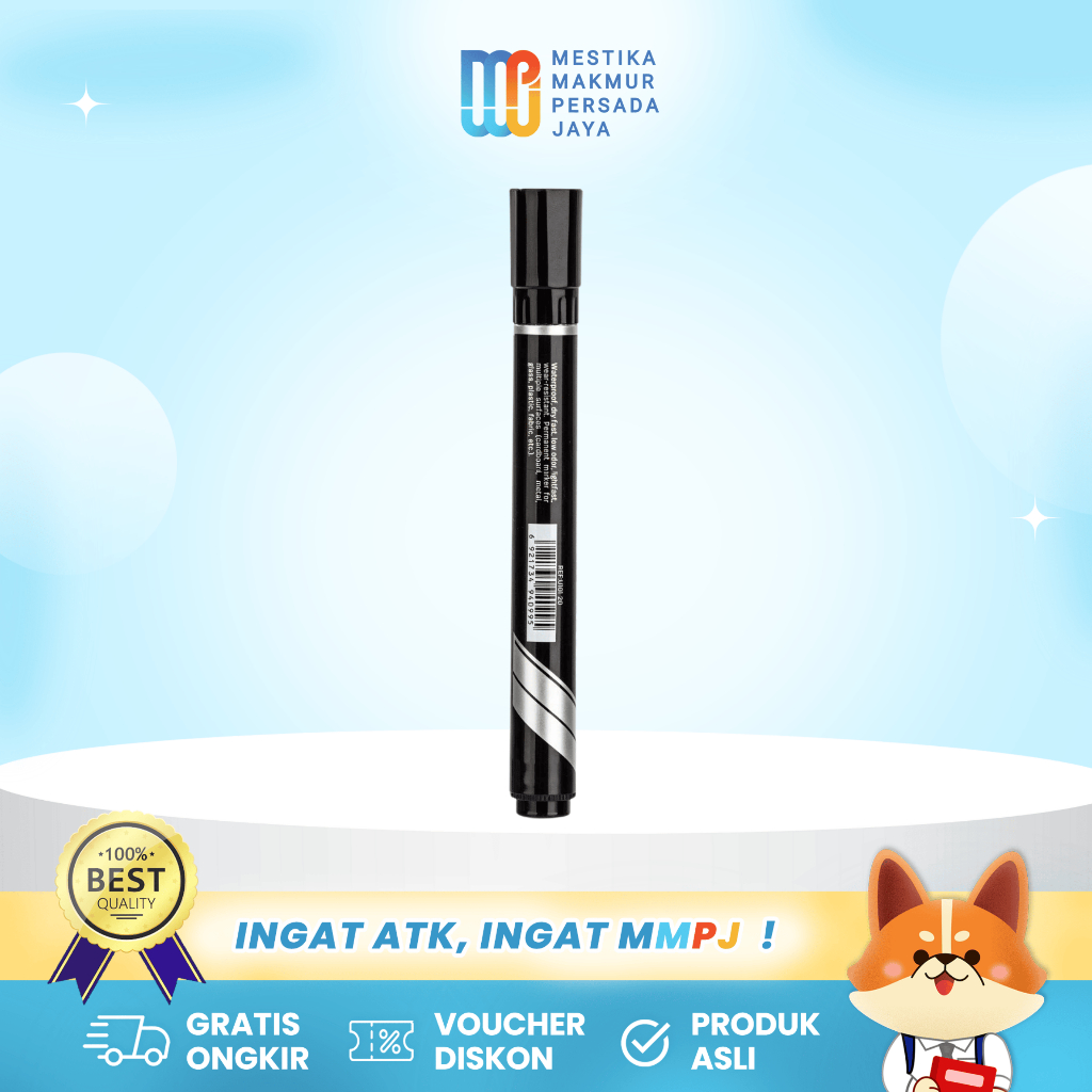 

Deli Spidol Permanen Warna Hitam Cepat Kering EU10120