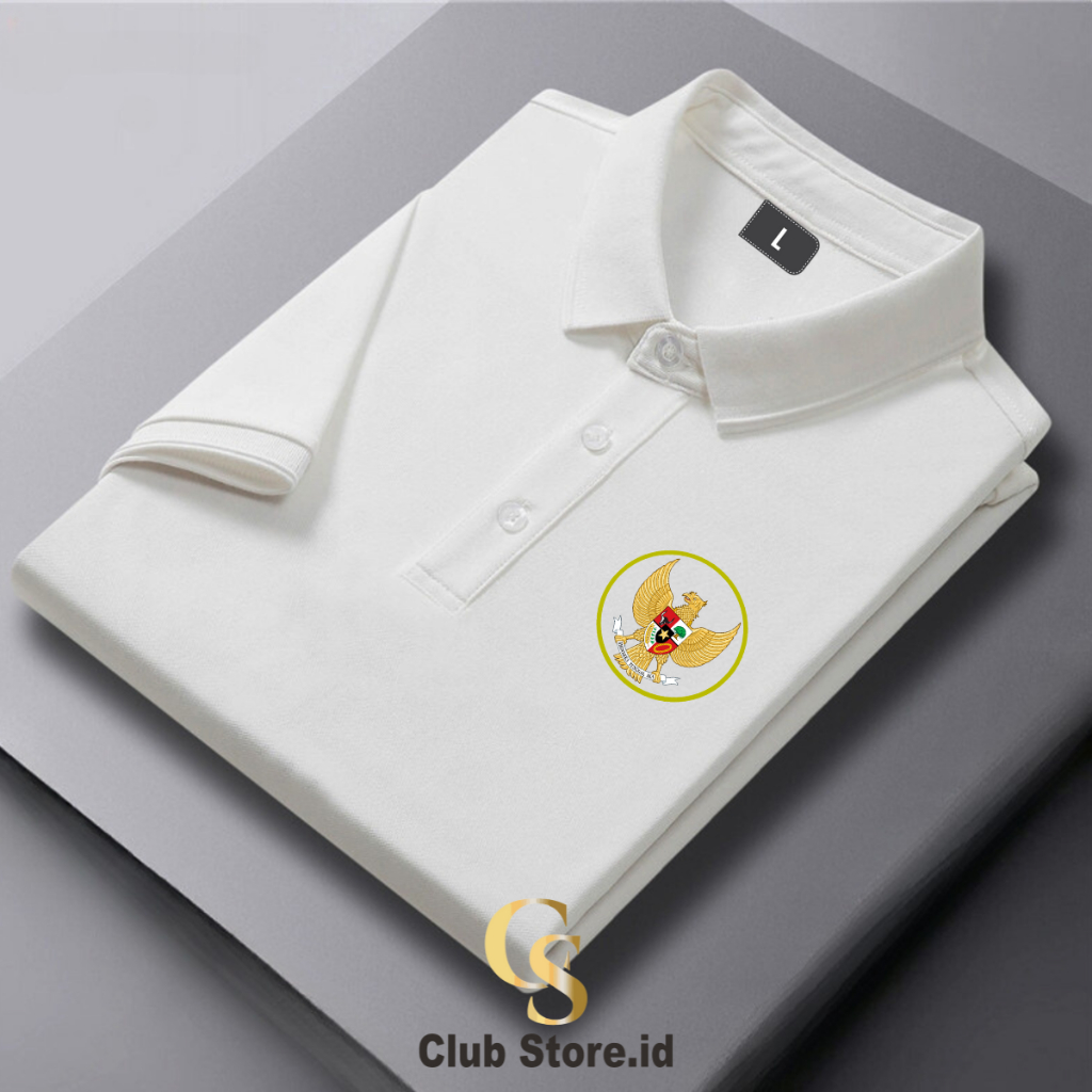 Baju Kaos Polo Shirt Lengan Pendek Garuda Depan Poloshirt Berkerah Pria Dan Wanita Dewasa