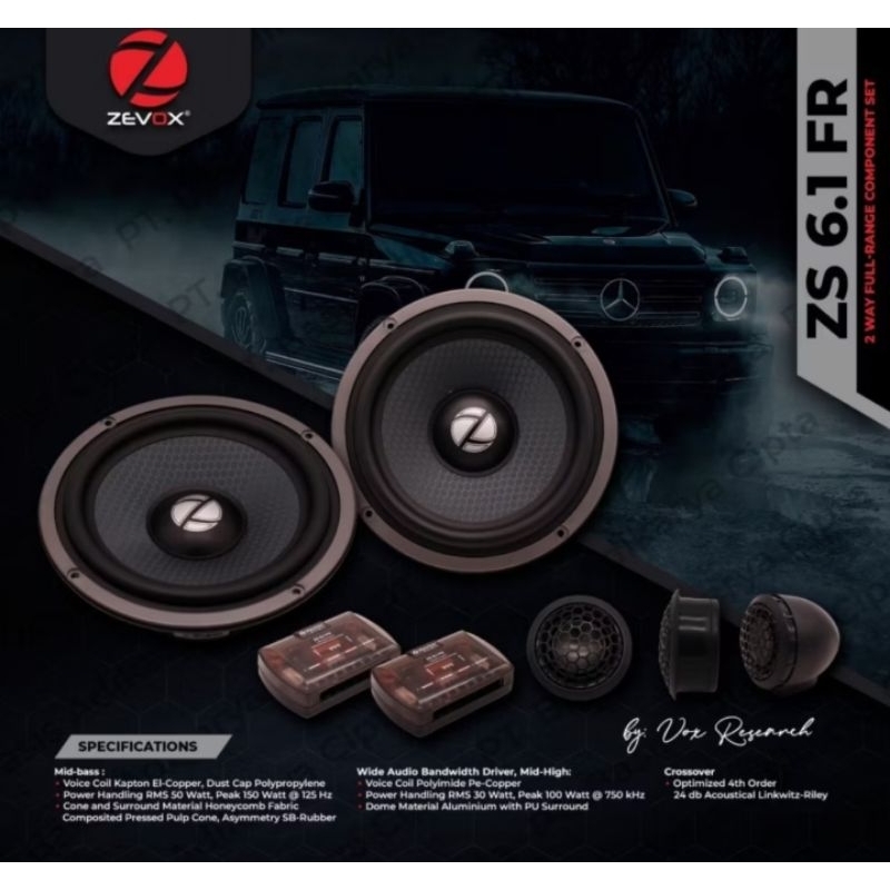 Speaker Split 2way ZEVOX ZR 6.1 FR, Original