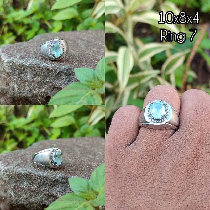 Batu cincin aquamarine asli natural / natural aquamarine / batu permata aquamarine / natural batu aq