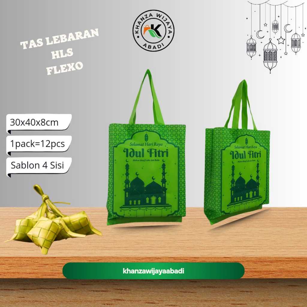 

Tas Idul Fitri 30x40 / Tas Lebaran HLS uk 30x40 / Sablon 4 sisi / Harga satuan