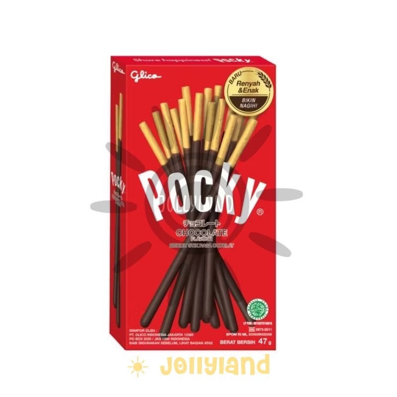 ‼️TERBARU EDISI JKT48‼️ Glico Pocky Chocolate 47g Biskuit Stik Rasa Coklat Edisi Jkt48 (Dapatkan Kes