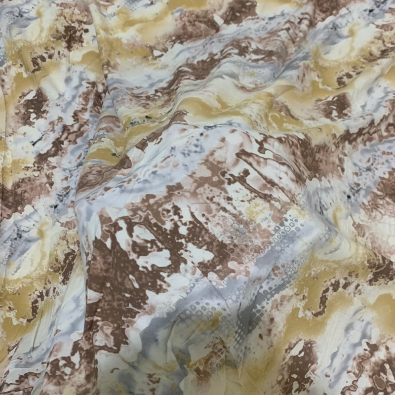 kain rosemary motif abstrak - kain rosemary premium - kain motif abstrak tidak perlu furing [gold]