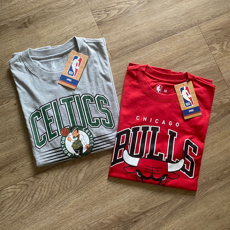 Kaos Tshirt basket NBA official merch Celtics Bulls BNWT Medium