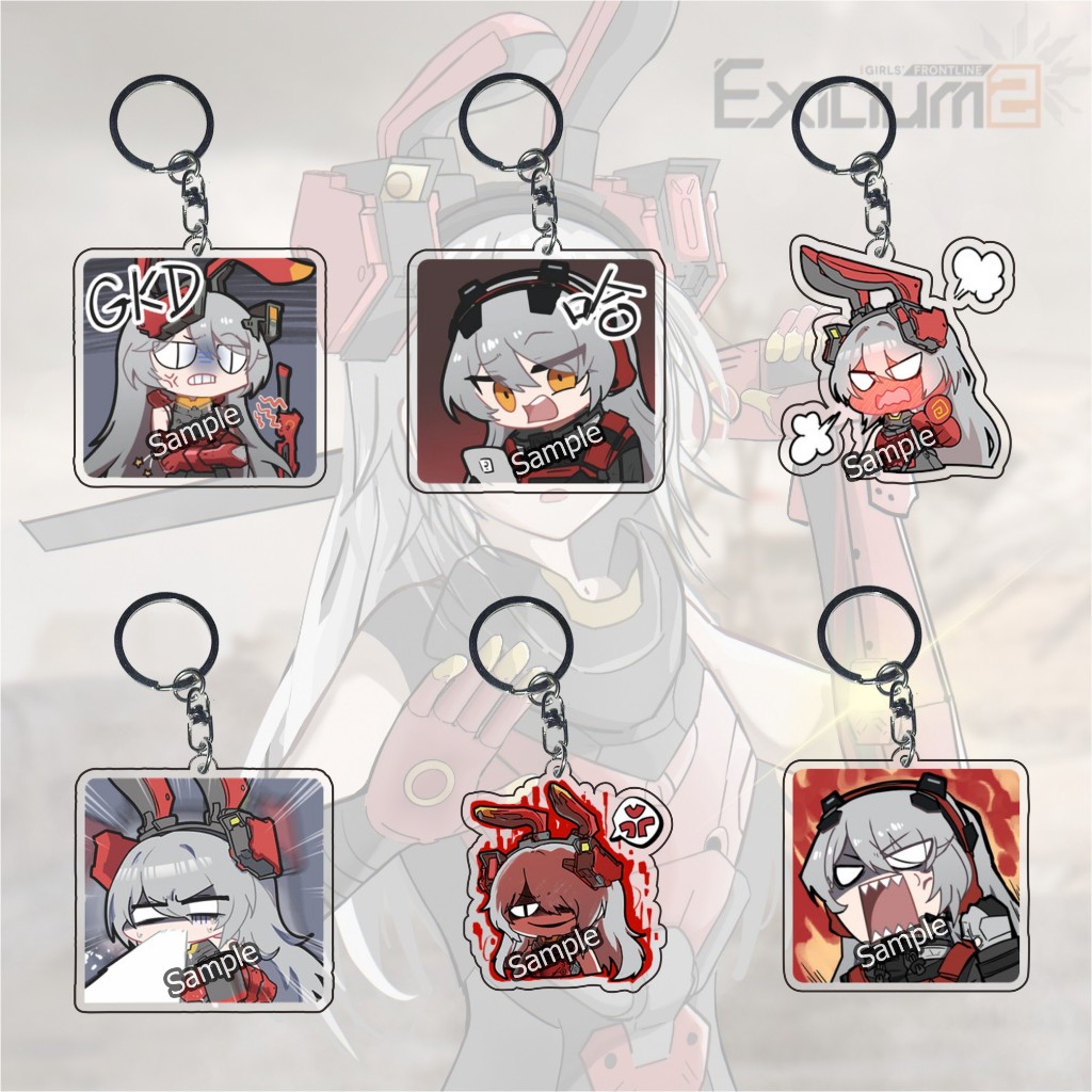 Gantungan Kunci Krolik Exilium Girls' Frontline 2 - Ganci Anime Games - KeyChain Keychain - Souvenir