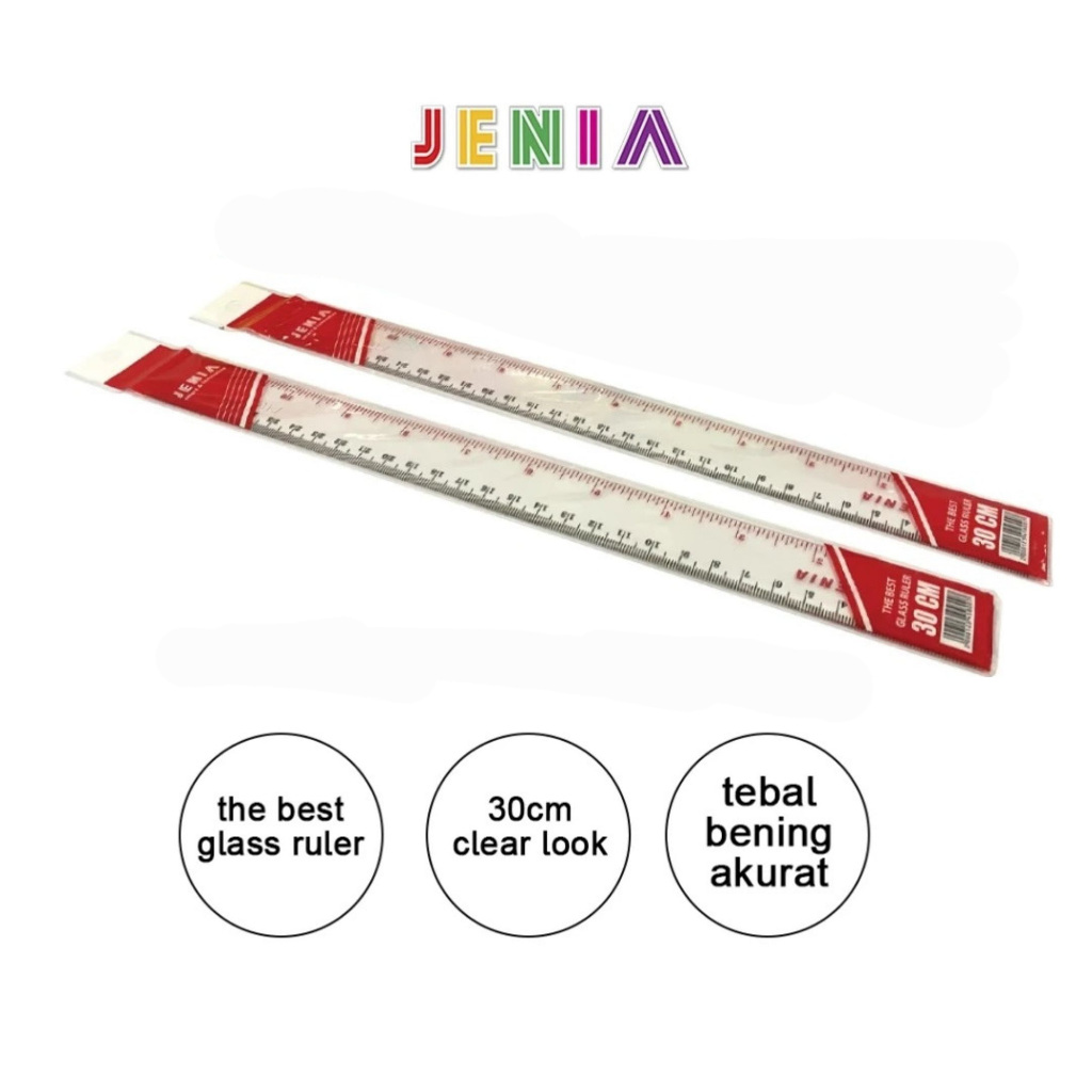 

Penggaris Bening Transparant Ruler JENIA 30cm