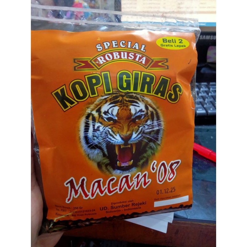 

KOPI GIRAS MACAN 08 250G SPECIAL ROBUSTA SUMBER REJEKI SIDOARJO