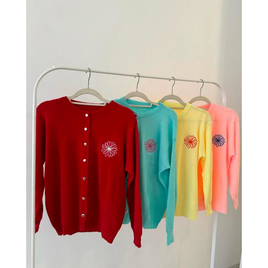 [La Vaylin] LV043 Top Atasan Cardigan Sweater Mardi Wanita Korea Texture Premium Fashion Modern Terb