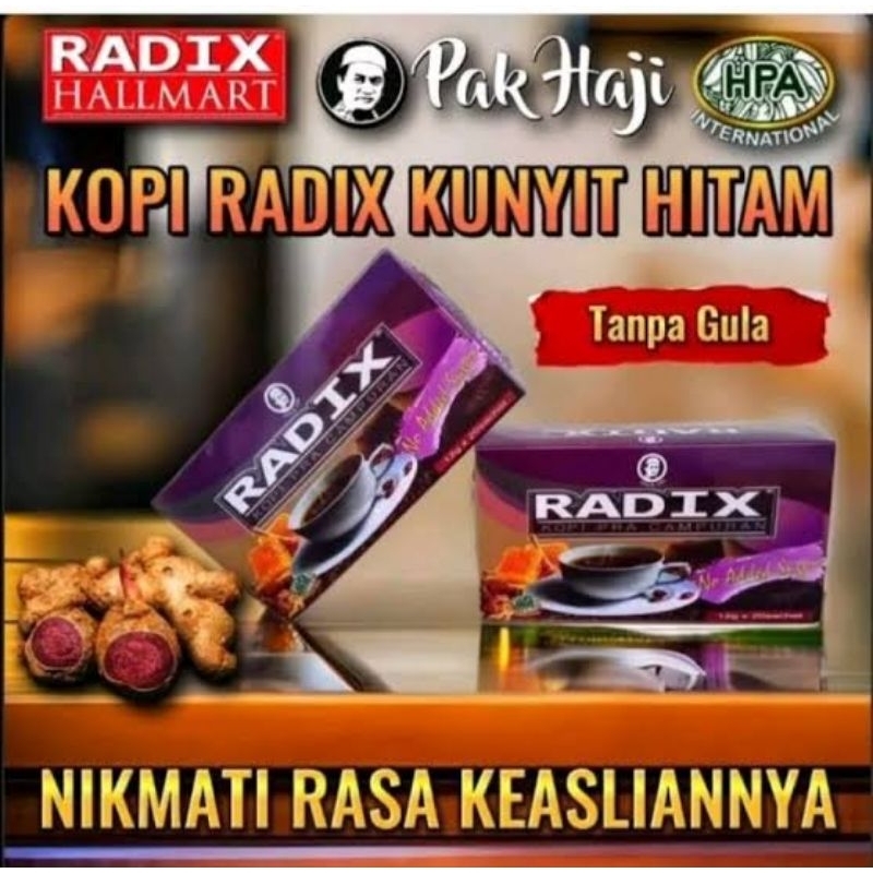 RADIX CHOICE Kopi Radix Kunyit Hitam Tanpa Gula HPA PAK HAJI