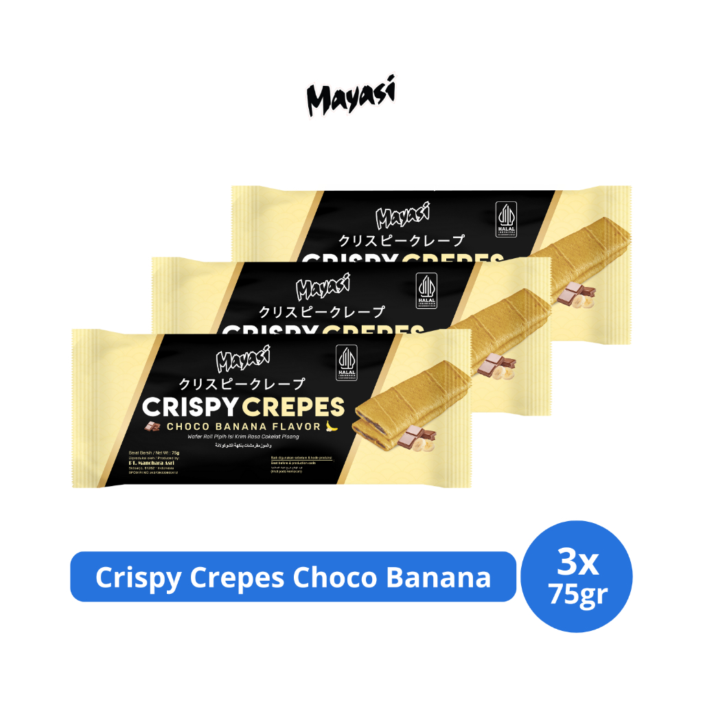 

Mayasi Crispy Crepes Choco Banana 75gr x 3 pcs