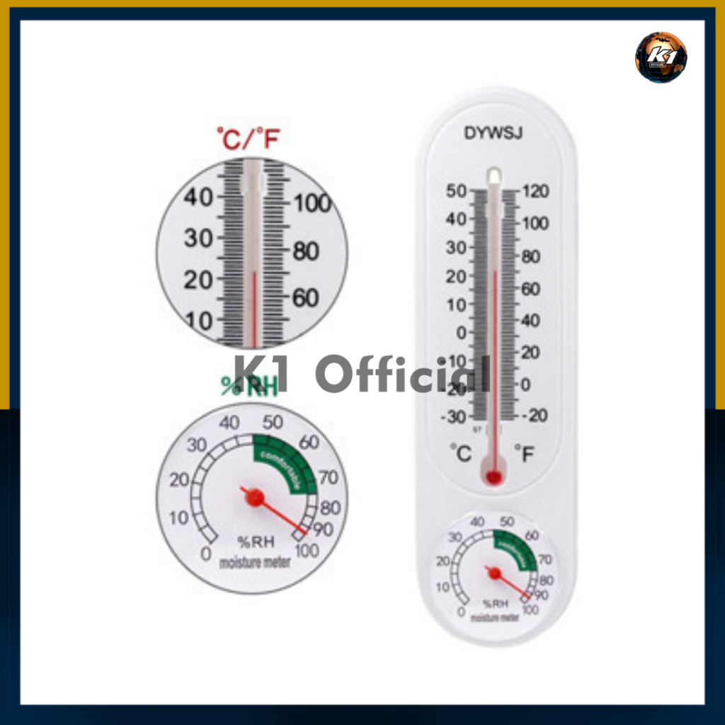 THERMOMETER DINDING ANALOG ALAT PENGUKUR PENGATUR SUHU KELEMBABAN RUANGAN HYGROMETER TERMOMETER WALL