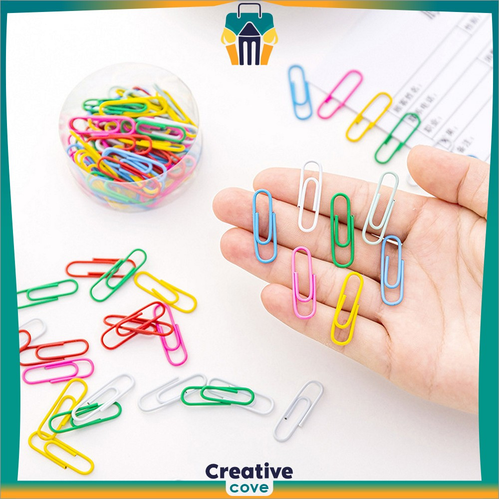 

Paper Clip Kertas Warna Macaron Isi 80pcs Clip Pack Jepitan Kertas Warna Metalic / Klip Penjepit Kertas Aesthetic Serbaguna Creative Cove A109