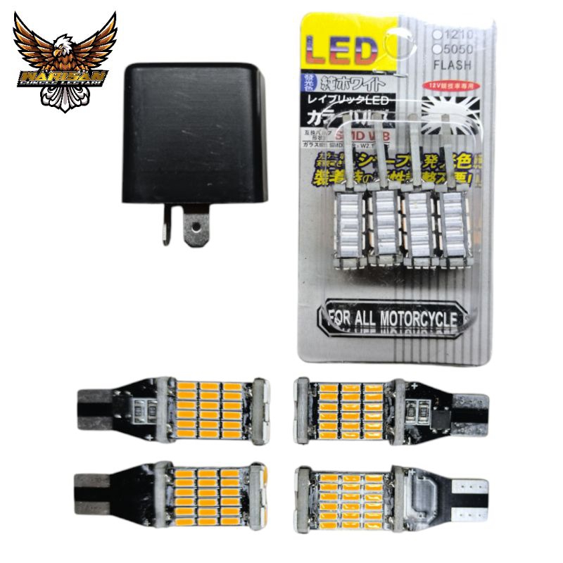 "Paket Lampu Sein Motor Super Terang + Flasher LED 45 – Tampil Keren, Nyala Terang Maksimal"
