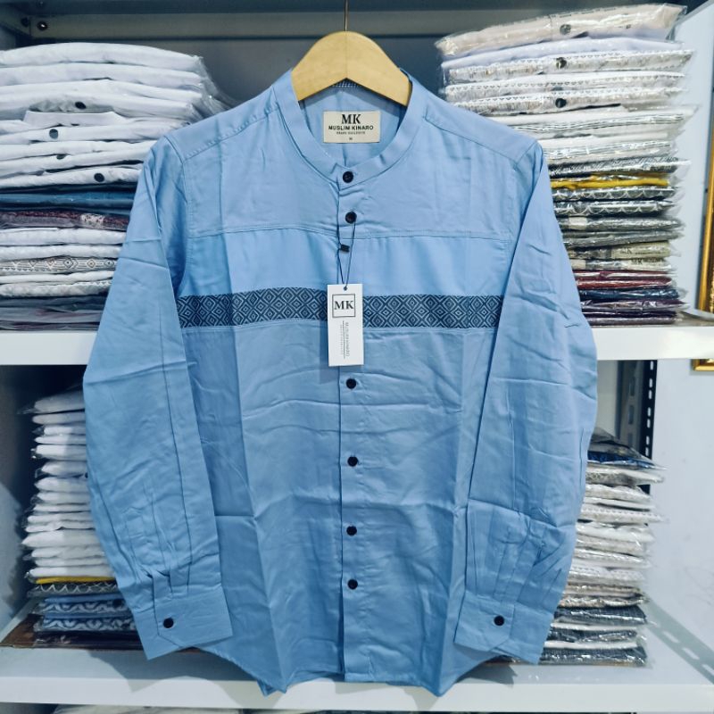 KEMKO MK BAJU KEMEJA KOKO PRIA LENGAN PANJANG ATASAN MUSLIM DEWASA