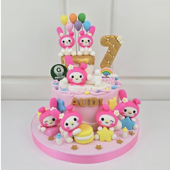 

CAKE TEMA MELODY UK 15CM / KUE ULANG TAHUN CUSTOME