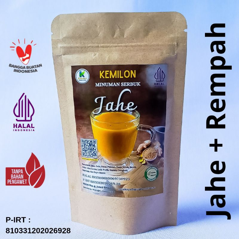 

Kemilon Minuman serbuk Jahe disertai rempah-rempah pilihan.