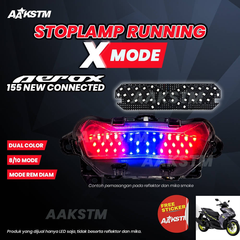 Lampu Rem LED New Aerox X Mode LED 8 10 Mode Running Lampu  Belakang Variasi Modifikasi Motor