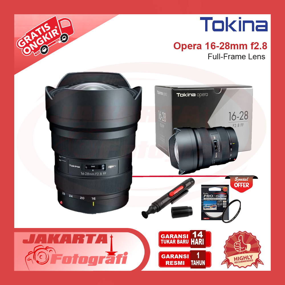 Tokina 16-28mm F|2.8 Full Frame Lensa Kamera untuk Canon EF