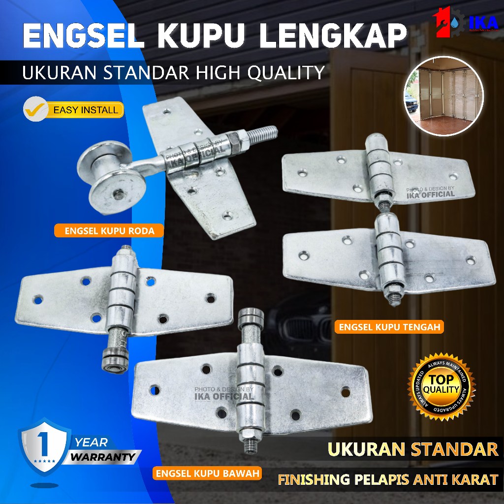 KYS ENGSEL TENGAH SAYAP KUPU KECIL / ENGSEL KUPU KECIL PINTU GEBYOG / ENGSEL GARASI / ENGSEL