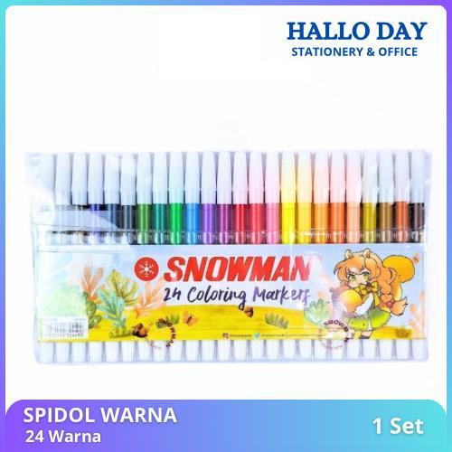 

HD Spidol 24 Warna Snowman/ Spidol Mewarnai/ Spidol Warna