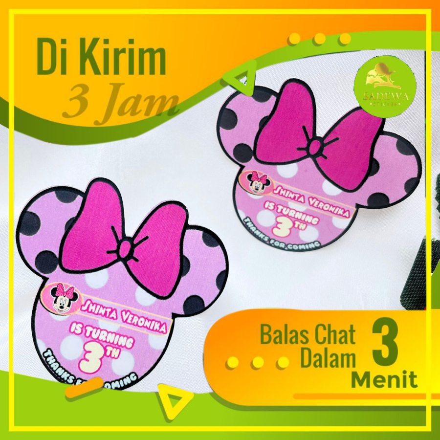 

4-8 Sadewa Sticker Ulang Tahun Karakter Stiker Label Ultah Anak Bulat Stiker Undangan Ulang Taun